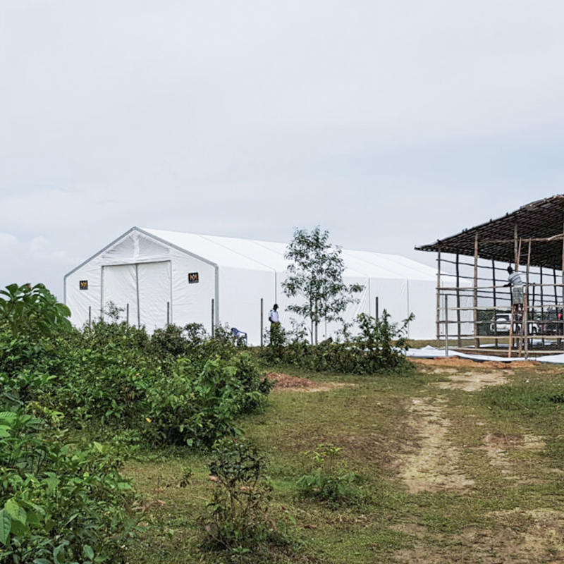 Standardowe, ognioodporne, odporne na promieniowanie UV namioty mobilne o wymiarach 10 x 24 m IFRC/ICRC/WFP/IOM (MSU)