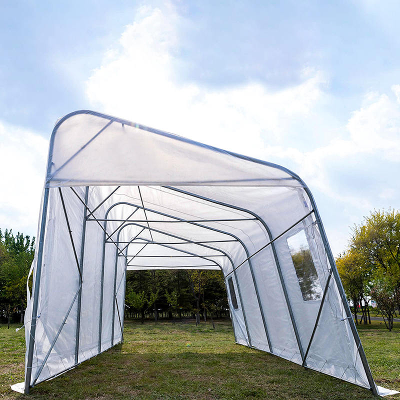 Tymczasowe przenośne garaże i wiaty o wymiarach 3,2 x 6,1 m (10,6 x 20 cali) z PE o pojedynczym nachyleniu