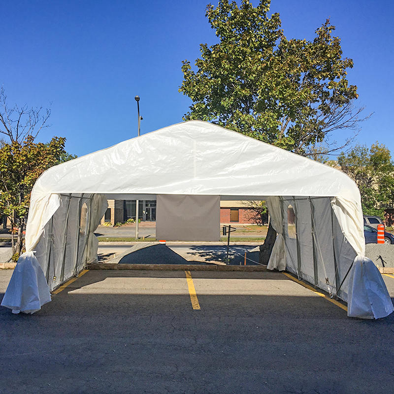 Podwójna wiata samochodowa z PE o wymiarach 6 x 6 m (20 x 20 cali) Przenośny garaż o dużej wytrzymałości