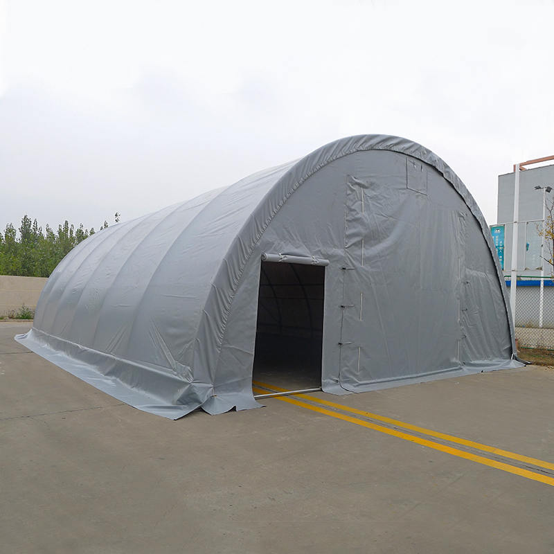 Łukowy namiot magazynowy o wymiarach 9 x 12 m x 4,5, hala namiotowa o okrągłym łuku