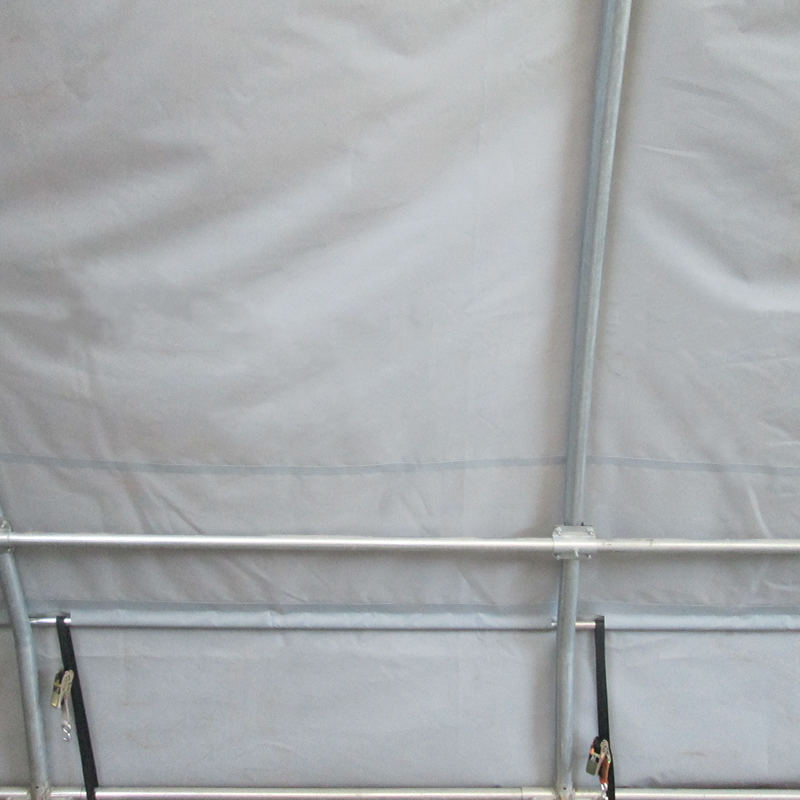 Namiot magazynowy o wymiarach 9 x 12 m ze strzałką, półokrągła hala namiotowa