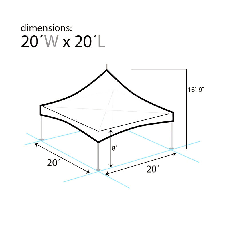 (6x6m) Aluminiowy namiot imprezowy Pinnacle 20x20