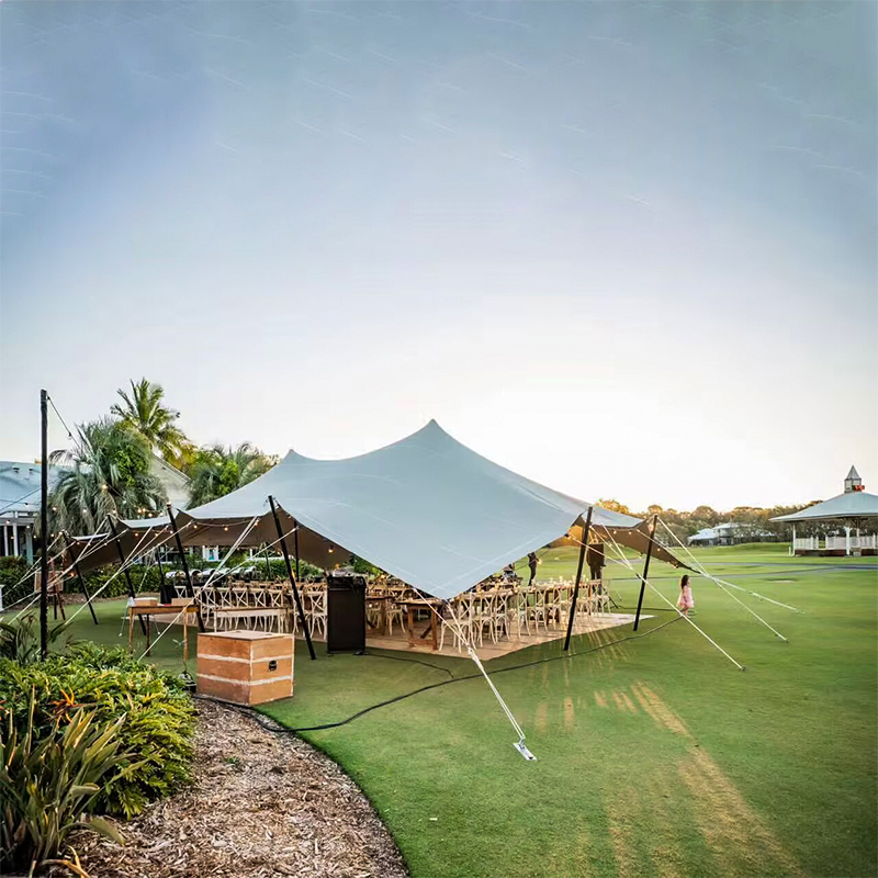 Namiot elastyczny elastyczny o wymiarach 8 x 10 m, odporny na promieniowanie UV