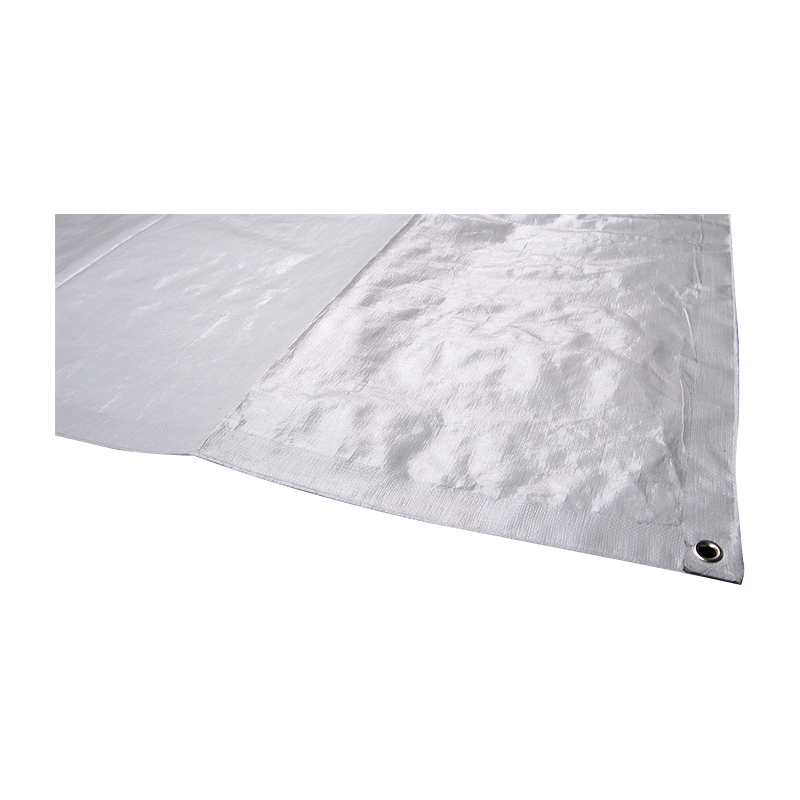 Tkana plandeka z czarnego plastiku HDPE o wymiarach 4x50 m