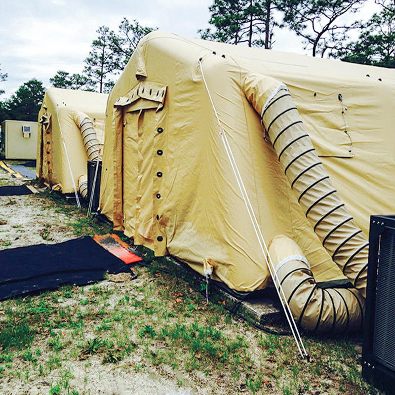 Wielofunkcyjne, małe, nadmuchiwane schrony niskociśnieniowe o wymiarach 5,6 x 5,15 m