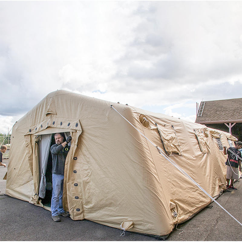 Uniwersalny, średni, szybki namiot o wymiarach 5,6 x 9,95 m, nadmuchiwany namiot niskociśnieniowy