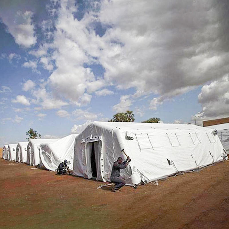 Uniwersalny, średni, szybki namiot o wymiarach 5,6 x 9,95 m, nadmuchiwany namiot niskociśnieniowy