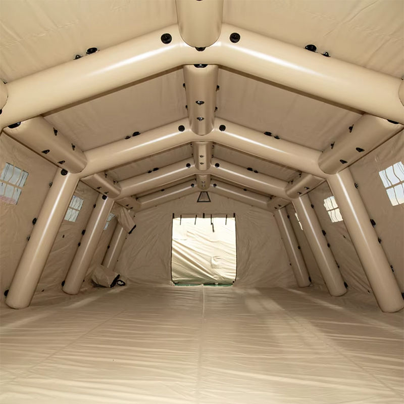 Uniwersalny, średni, szybki namiot o wymiarach 5,6 x 9,95 m, nadmuchiwany namiot niskociśnieniowy