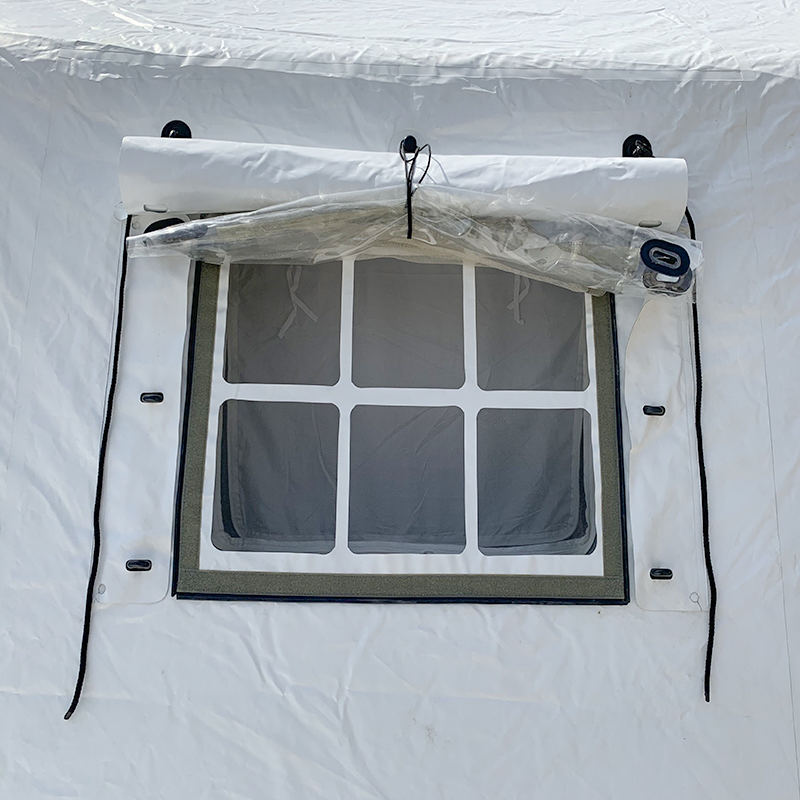 Nadmuchiwany namiot Czerwonego Krzyża o powierzchni 30 m²