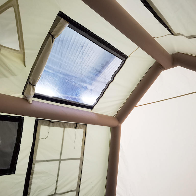 Nadmuchiwany namiot kempingowy Glamour dla 2–4 osób, czterosezonowy