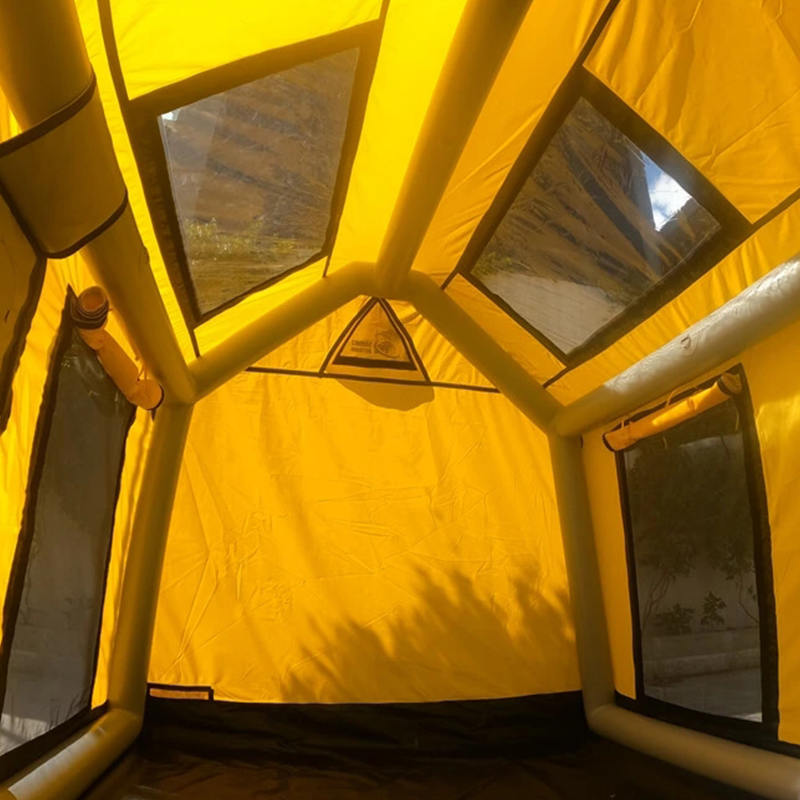 Nadmuchiwany namiot kempingowy Glamour dla 2–4 osób, czterosezonowy