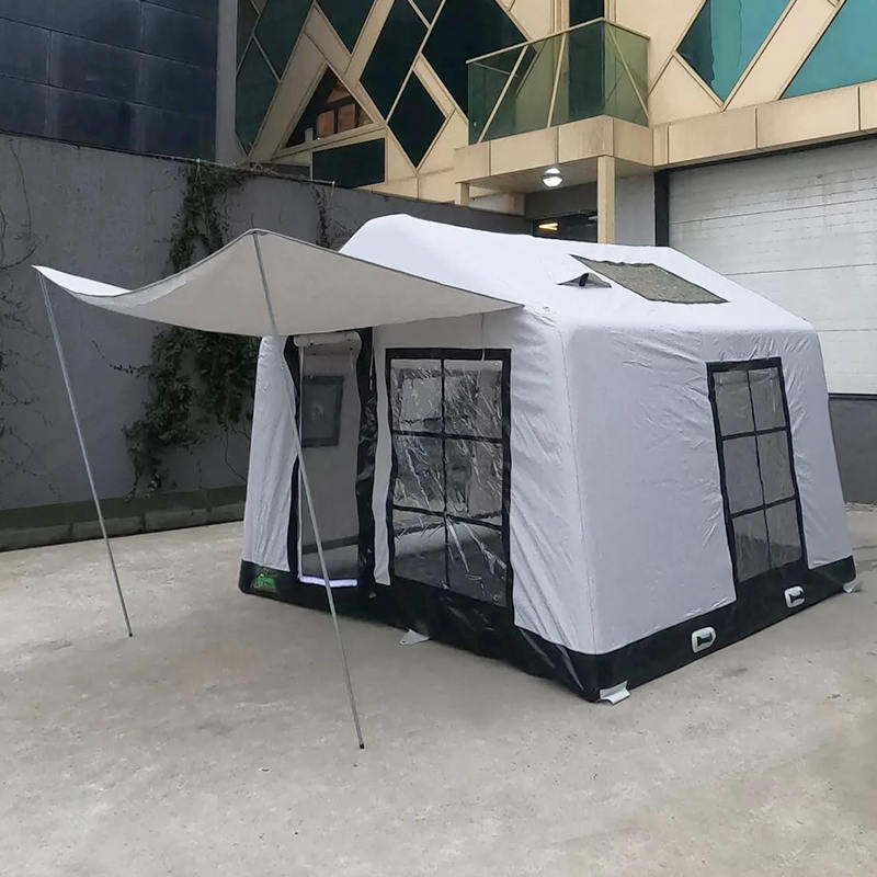 Nadmuchiwany namiot kempingowy Glamour dla 8–10 osób, ognioodporny i antybakteryjny