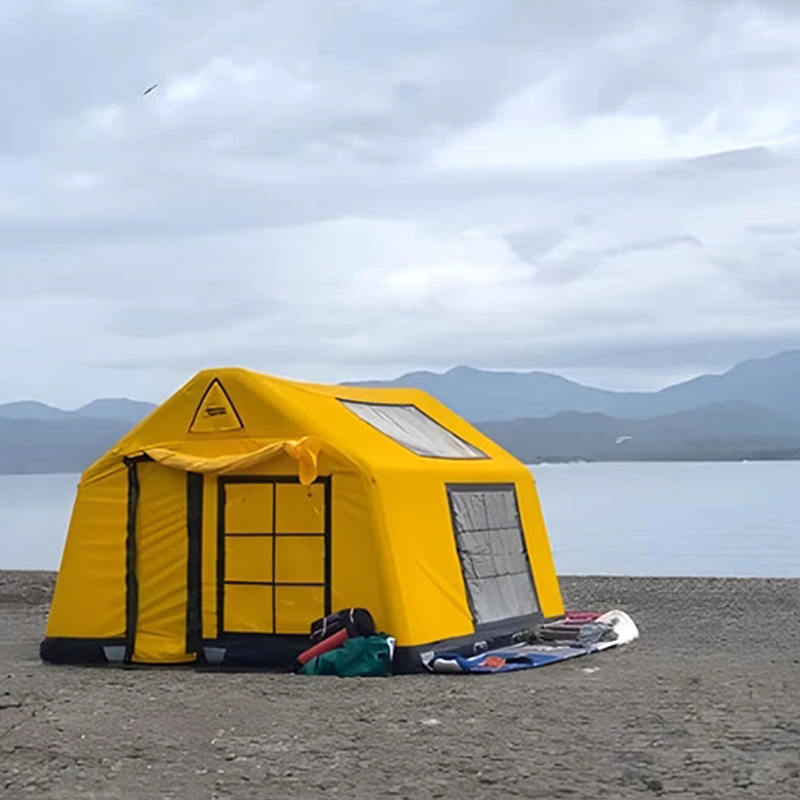 Nadmuchiwany namiot kempingowy Glamour dla 8–10 osób, ognioodporny i antybakteryjny