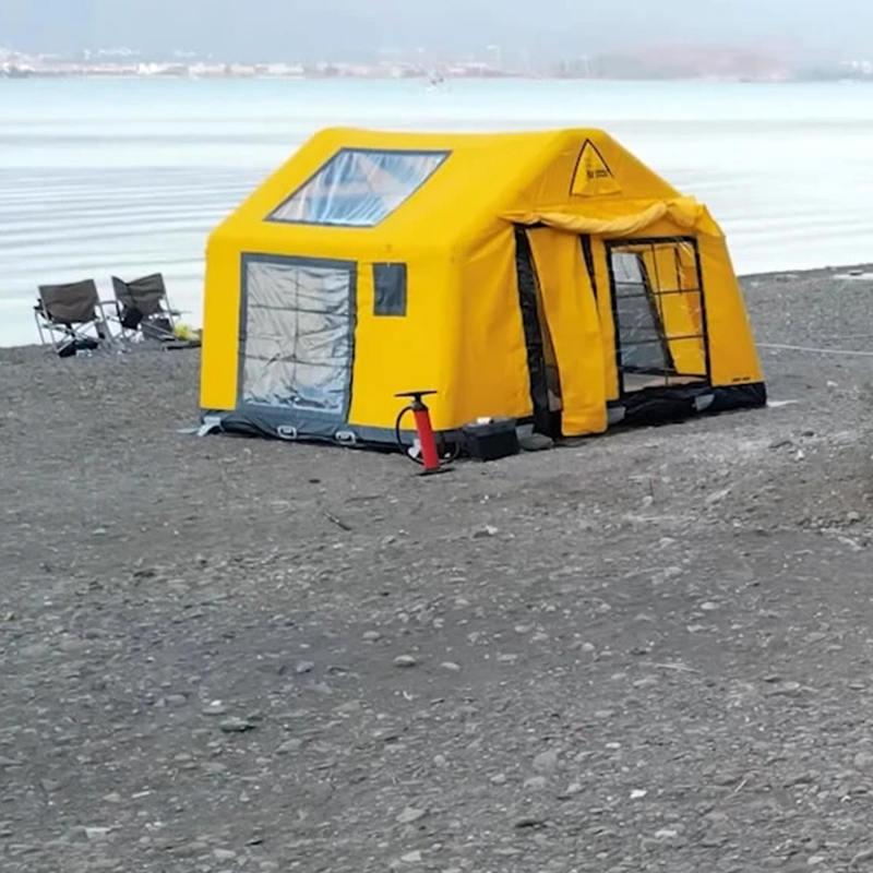 Nadmuchiwany namiot kempingowy Glamour dla 8–10 osób, ognioodporny i antybakteryjny