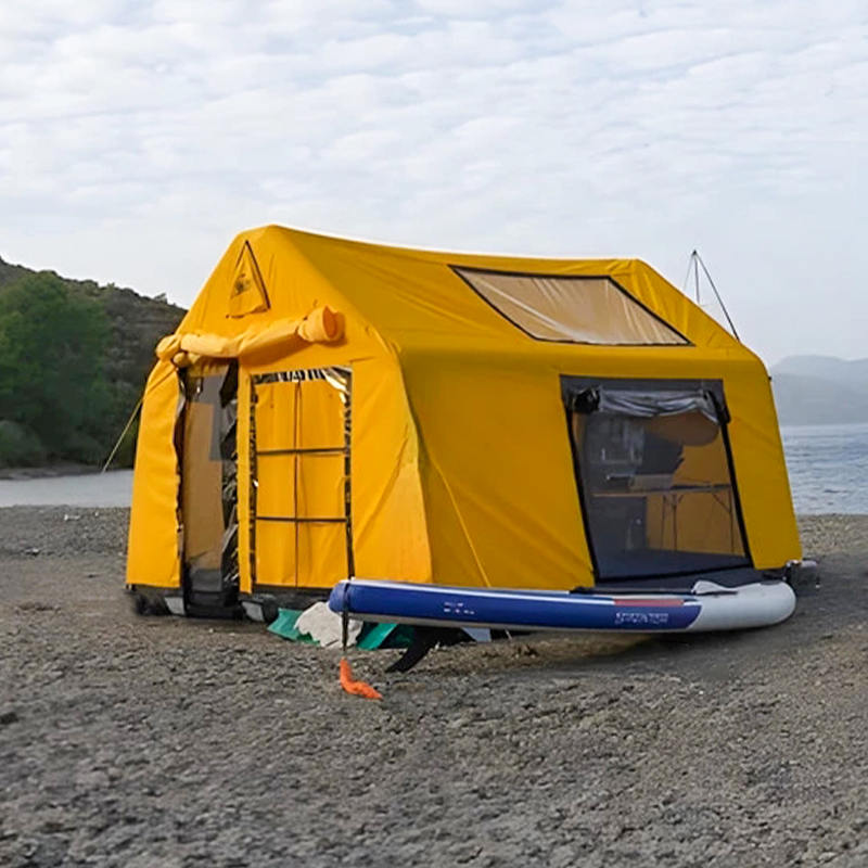 Nadmuchiwany namiot kempingowy Glamour dla 8–10 osób, ognioodporny i antybakteryjny