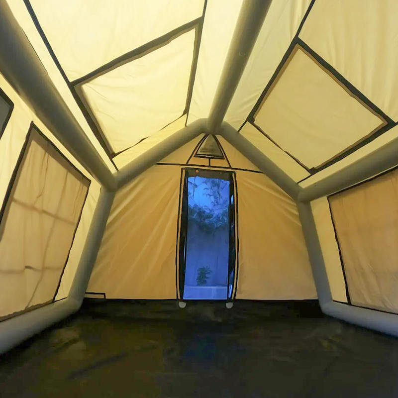 Nadmuchiwany namiot kempingowy Glamour dla 8–10 osób, ognioodporny i antybakteryjny