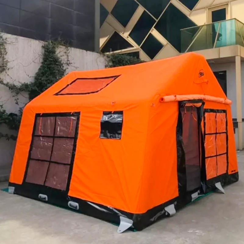 Nadmuchiwany namiot kempingowy Glamour dla 8–10 osób, ognioodporny i antybakteryjny