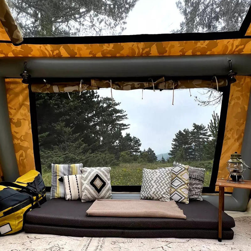 Nadmuchiwany namiot kempingowy z panoramą dla 8–10 osób