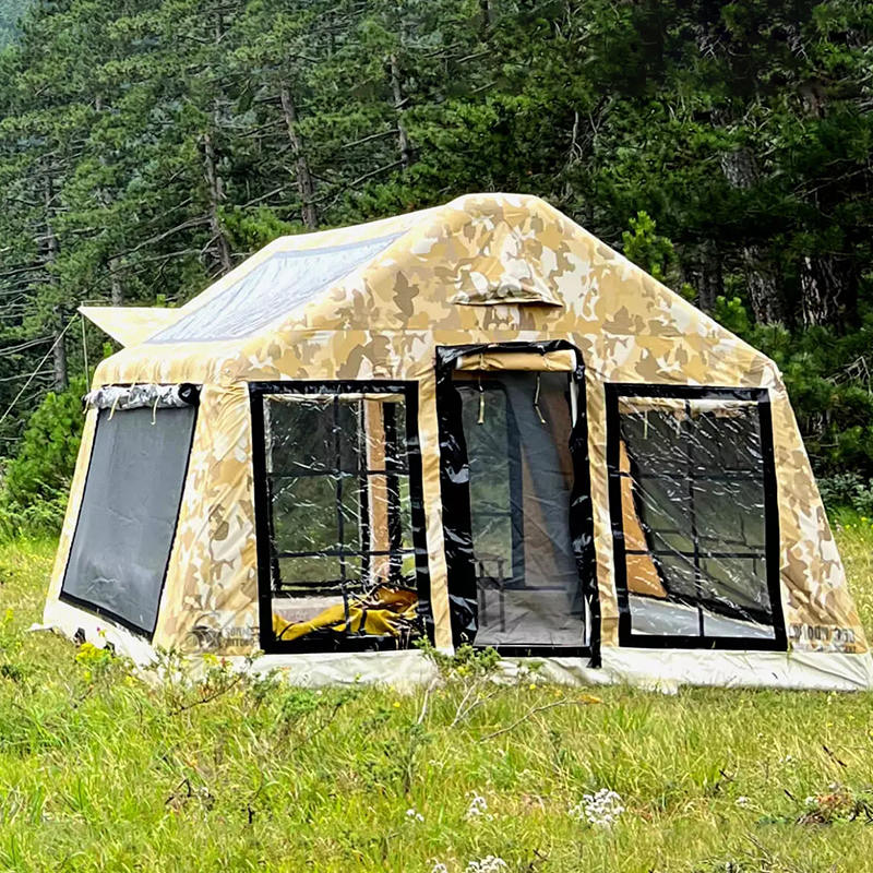 Nadmuchiwany namiot kempingowy z panoramą dla 8–10 osób