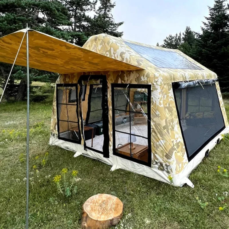 Nadmuchiwany namiot kempingowy z panoramą dla 8–10 osób