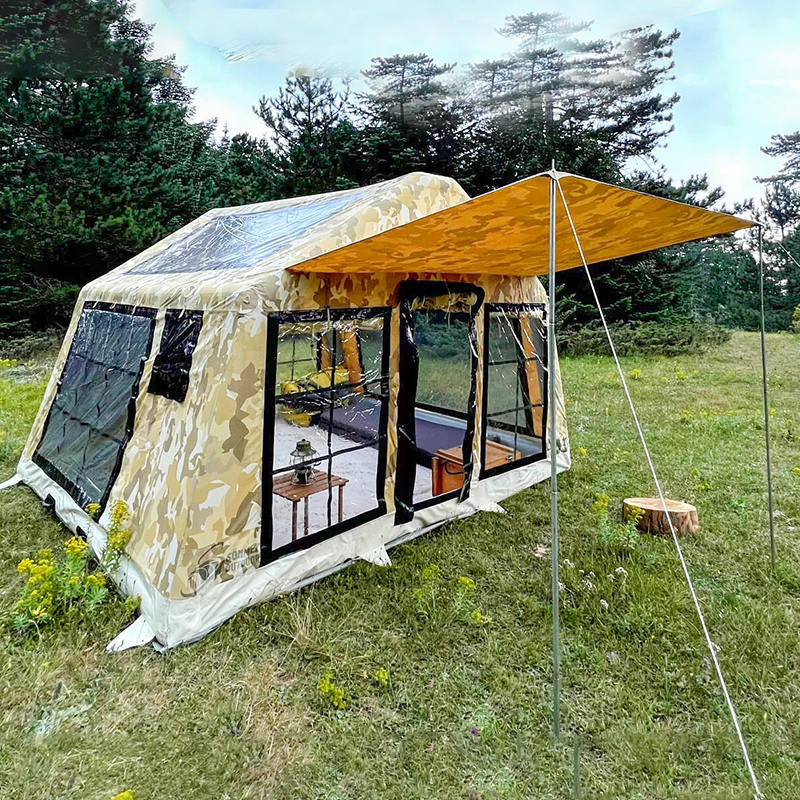 Nadmuchiwany namiot kempingowy z panoramą dla 8–10 osób