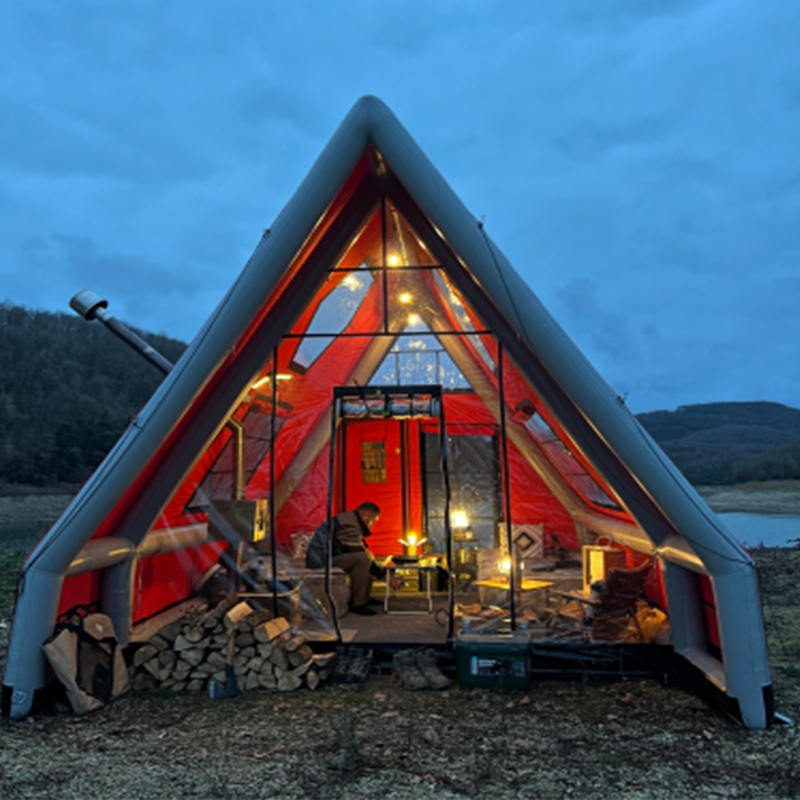 Wodoodporny nadmuchiwany namiot powietrzny dla 8–10 osób na kemping